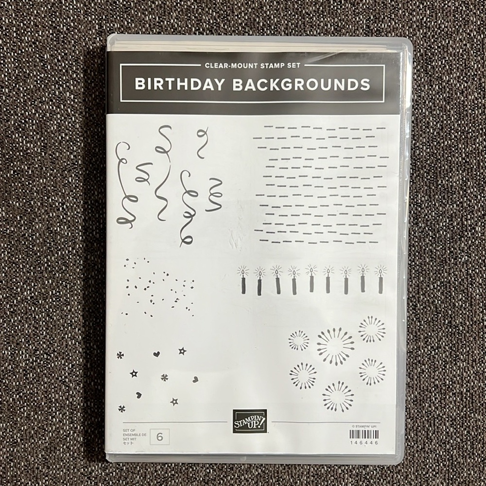 Stampin' Up! Birthday Backgrounds Stamp Set NWT